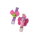 Infantino Wrist Rattles, Butterfly and Lady Bug, Pink/Green/Purple Image 2