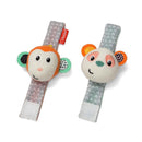 Infantino Wrist Rattles Monkey & Panda, Multicolor Image 1