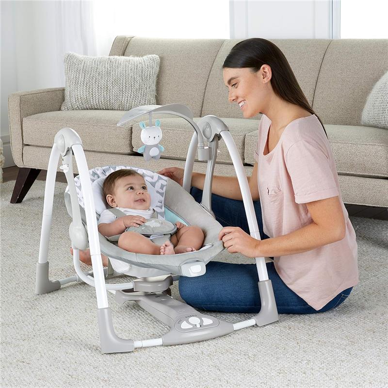 Ingenuity - ConvertMe 2-in-1 Compact Portable Automatic Baby Swing & Infant Seat, Raylan Image 3