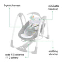 Ingenuity - ConvertMe 2-in-1 Compact Portable Automatic Baby Swing & Infant Seat, Wimberly Image 2
