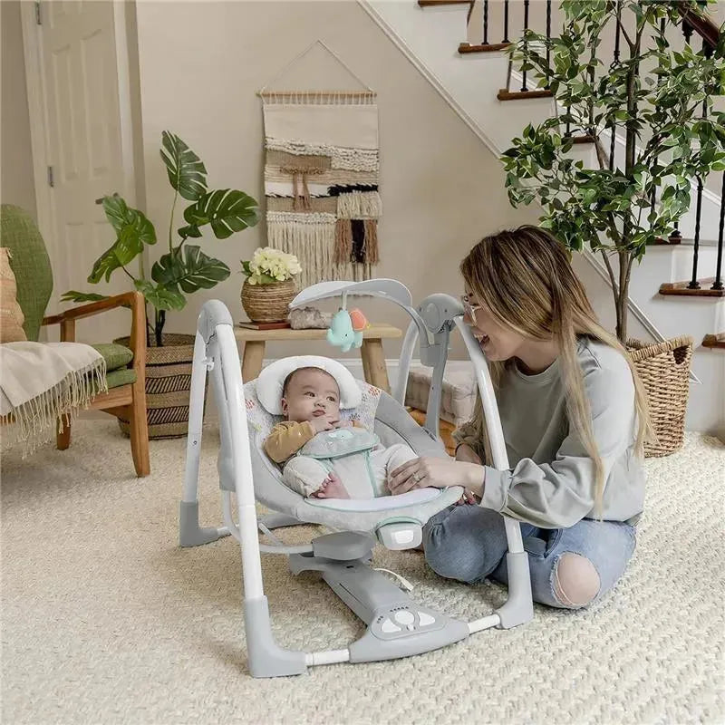 Ingenuity ConvertMe 2-in-1 Compact Portable Automatic Baby Swing I