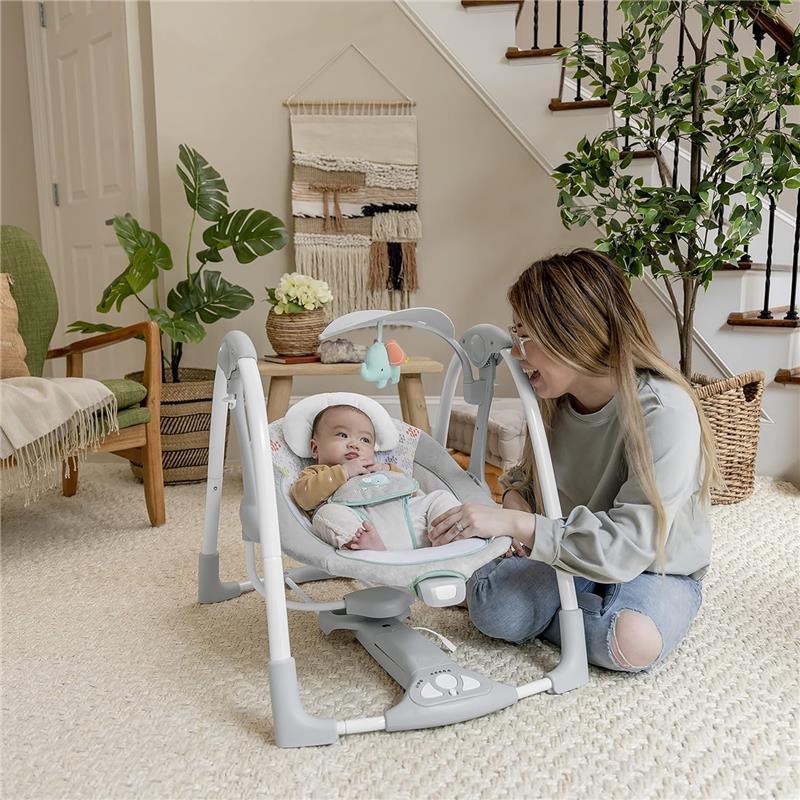 Ingenuity - ConvertMe 2-in-1 Compact Portable Automatic Baby Swing & Infant Seat, Wimberly Image 3