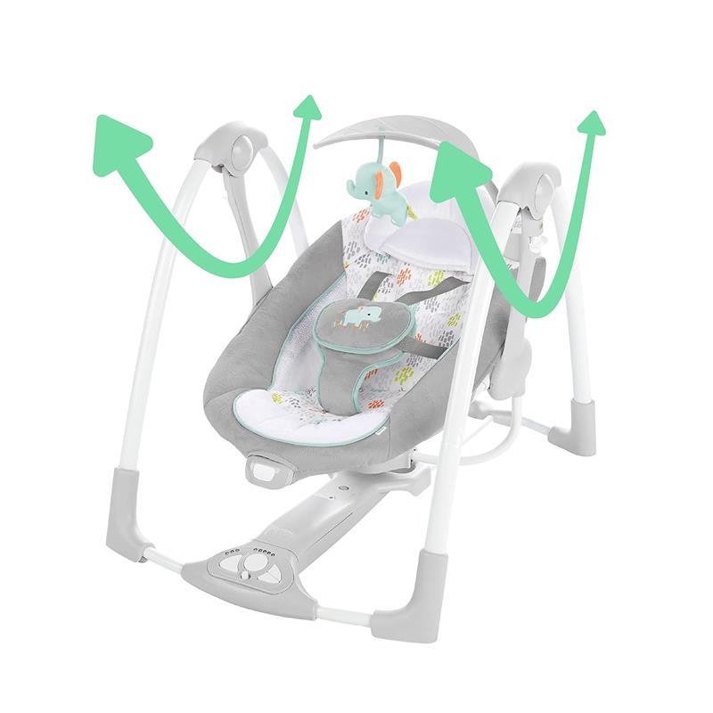 Ingenuity - ConvertMe 2-in-1 Compact Portable Automatic Baby Swing & Infant Seat, Wimberly Image 5