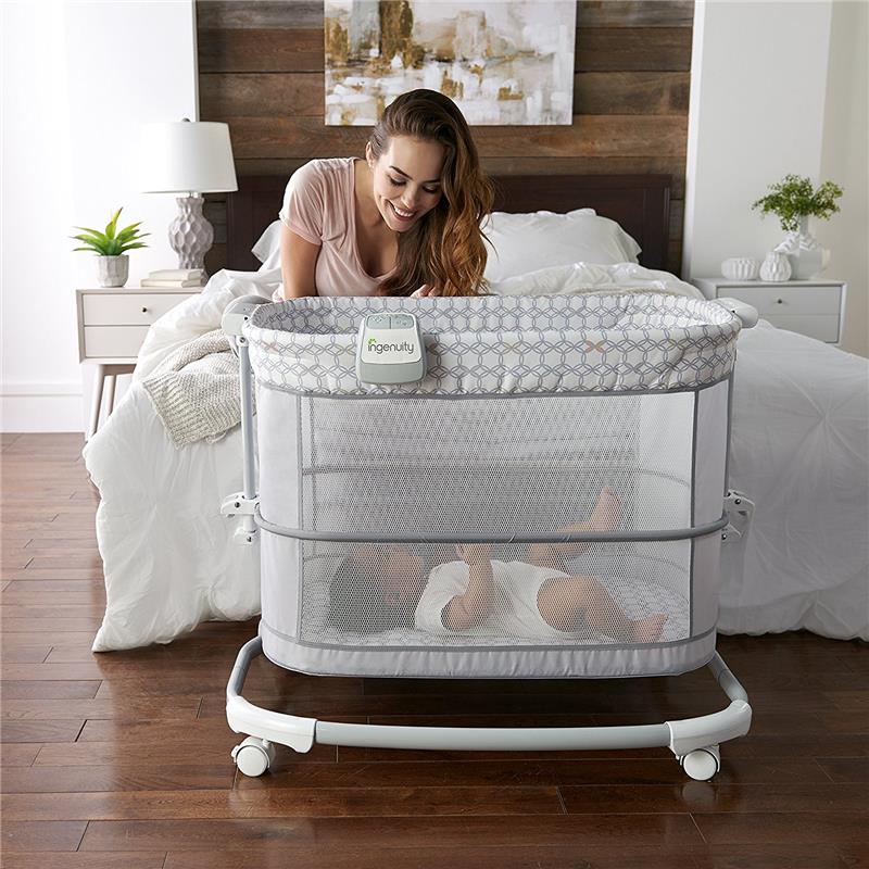 Ingenuity - Dream & Grow Bedside Baby Bassinet Adjustable Height Crib, Dalton Image 3