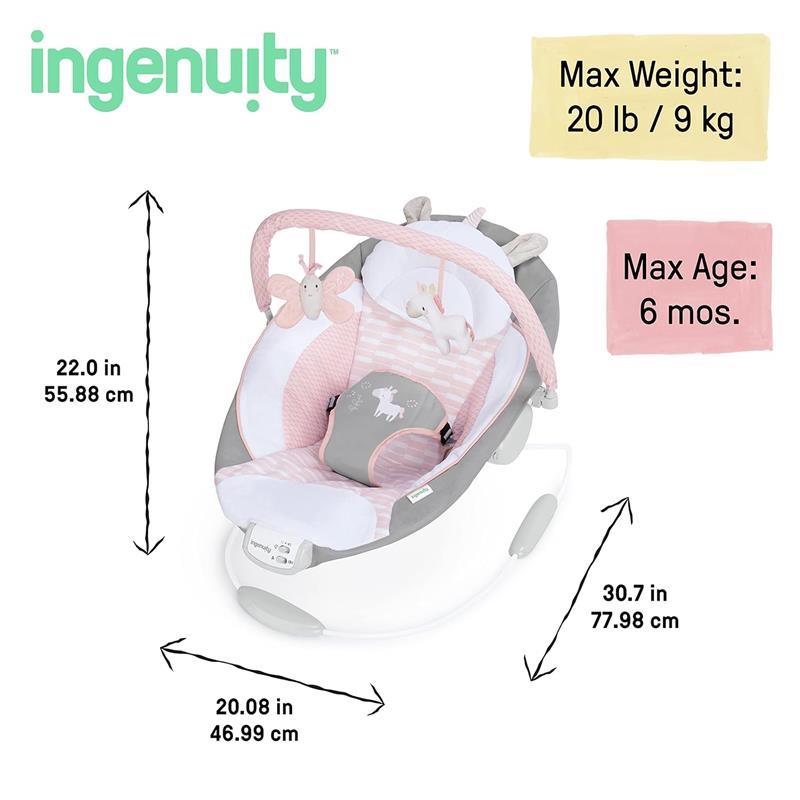 Ingenuity - Soothing Baby Bouncer Infant Seat with Vibrations Image 3