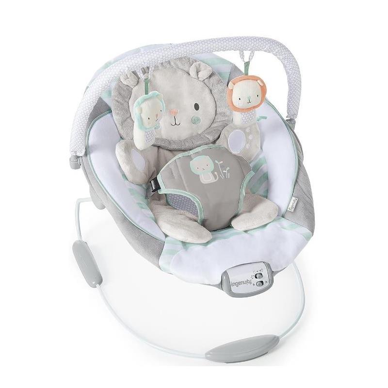 Ingenuity - Baby Bouncer Seat with Vibration and Music, Landry The Lion Image 1