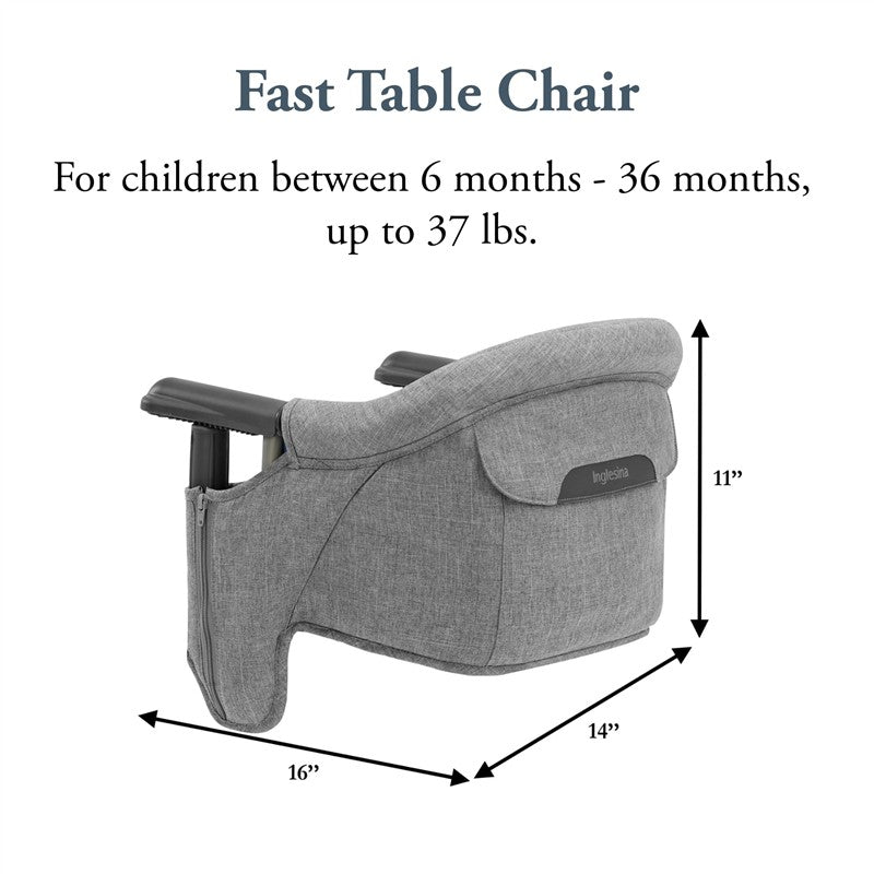 Inglesina Fast Table Chair - Stone Gray Melange Image 3
