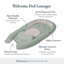 Inglesina Welcome Pod Lounger - Balance Green Image 3