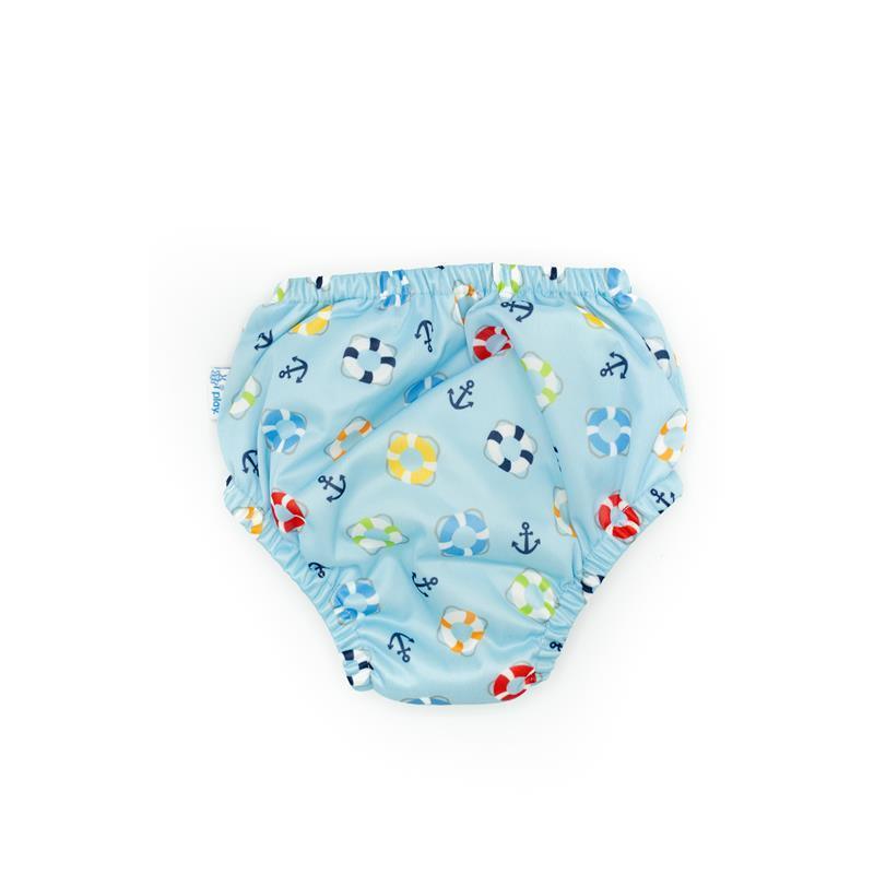 Iplay - Baby Boys Reusable Swim Diaper, Green Fish Image 2