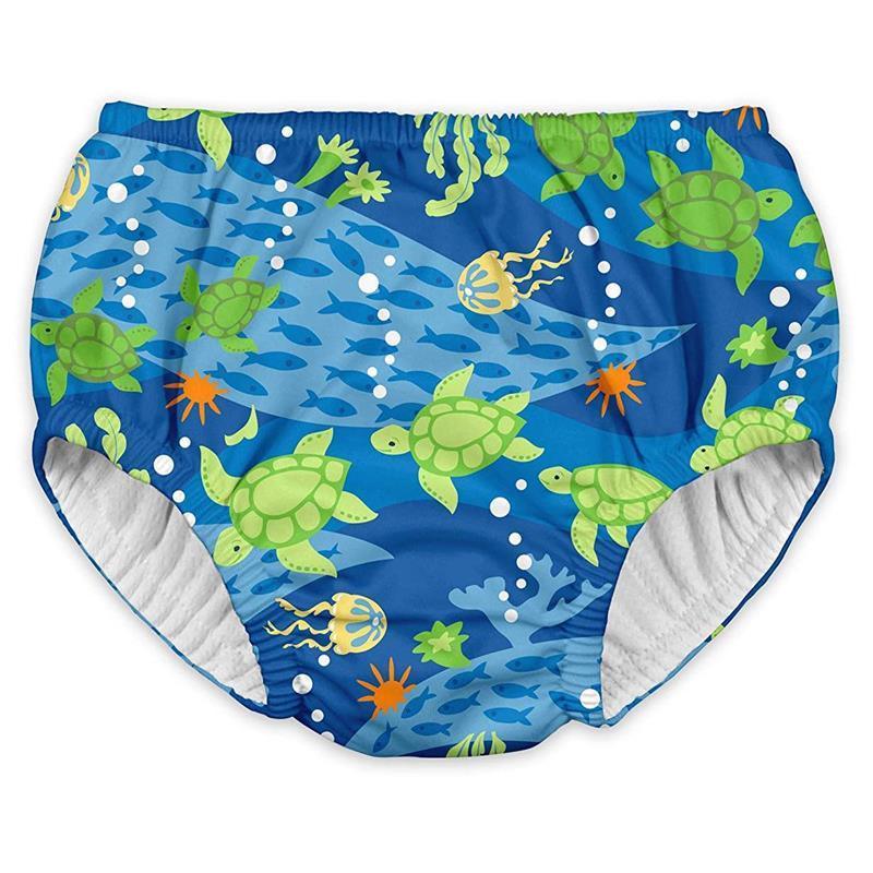 Iplay - Baby Boys Reusable Swim Diaper, Royal Blue Turtle Journey Image 1