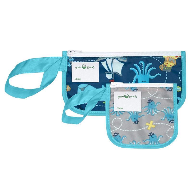 Iplay Baby - Reusable Snack Bags 2 Pack, Aqua Pirate, 6M Image 1