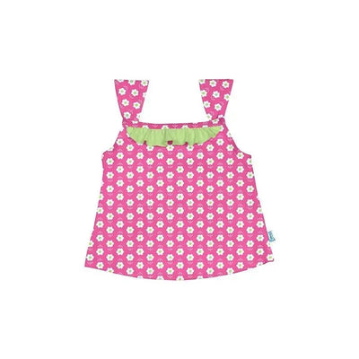 Iplay - Classic Ruffle Swimsuit Top, Hot Pink Daisy Image 1