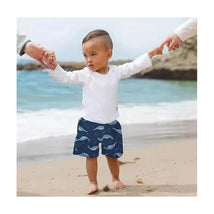 Iplay - Eco Swim Trunks With Built-In Swim Diaper, Navy Narwhal Image 2