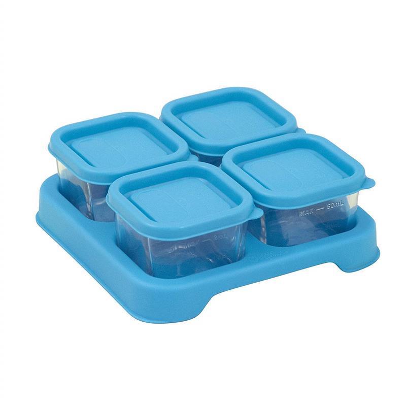 Iplay Fresh Food Glass Cubes 2 Oz 4 Pack - Aqua Image 1