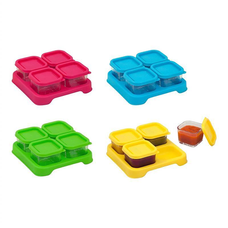 Iplay Fresh Food Glass Cubes 2 Oz 4 Pack - Aqua Image 3