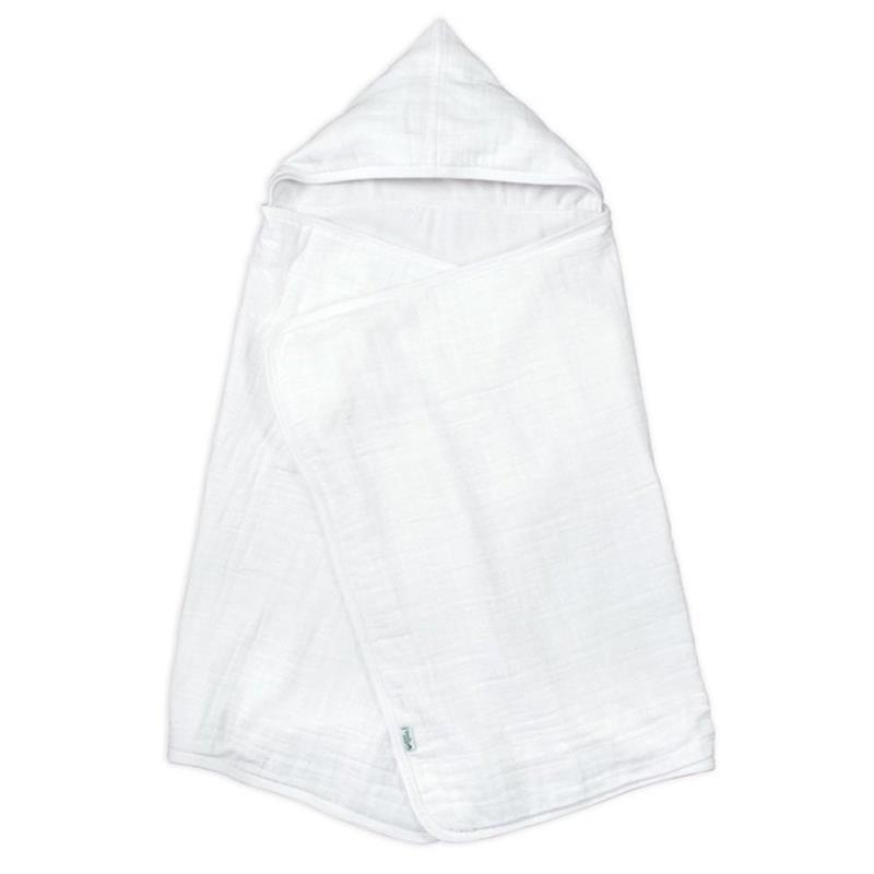 Iplay - Muslin Hooded Towel Made From Organic Cotton, White Image 1