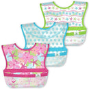Iplay - Snap & Go Wipe-Off Bibs (3Pk), Pink Shell Floral, 9-18 Months Image 1