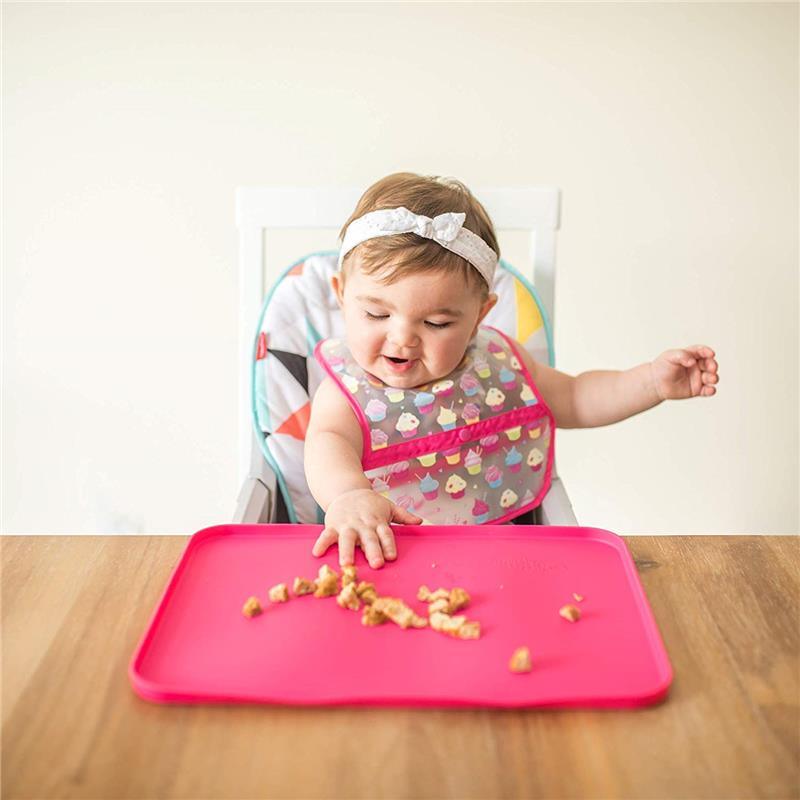 Iplay - Snap & Go Wipe-Off Bibs (3Pk), Pink Cupcakes, 9-18 Months Image 5
