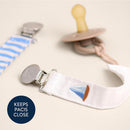 Itzy Ritzy 2Pk Fabric Pacifier Strap, Boat Stripe Image 4