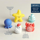 Itzy Ritzy - 5Pk Bath Finger Puppets Set, Seaside Image 4