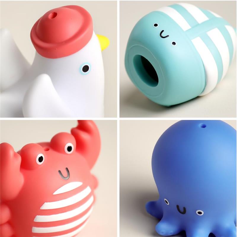 Itzy Ritzy - 5Pk Bath Finger Puppets Set, Seaside Image 5