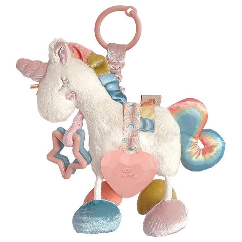 Itzy Ritzy Activity Plush Toy W/Teether Unicorn Image 1