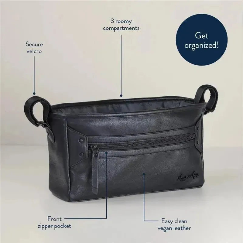 Itzy Ritzy - Adjustable Stroller Caddy/Organizer, Black Image 3