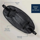 Itzy Ritzy - Adjustable Stroller Caddy/Organizer, Black Image 6