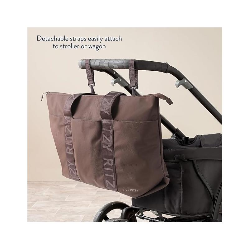 Itzy Ritzy - Belong All-In-Tote, Multipurpose Weekender Tote, Mocha Image 6