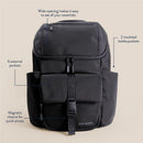 Itzy Ritzy - Belong Bucket Backpack™ Modern Unisex Backpack Black Image 2