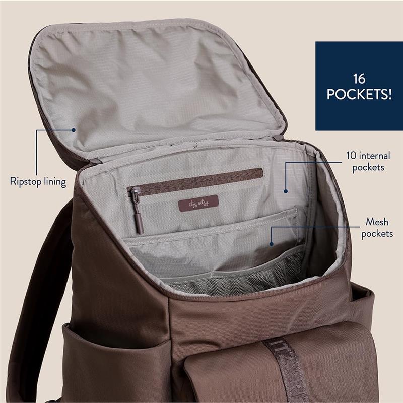 Itzy Ritzy - Belong Bucket Backpack™ Modern Unisex Backpack, Mocha Image 4