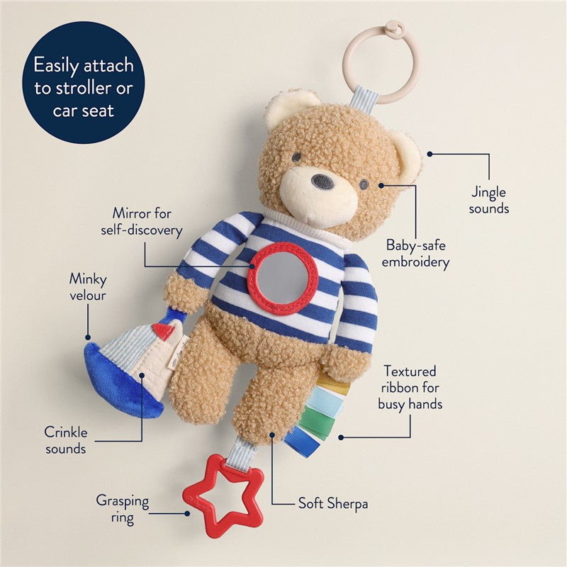 Itzy Ritzy Bitzy Traveler Sensory Developmental Toy - Bear Image 4