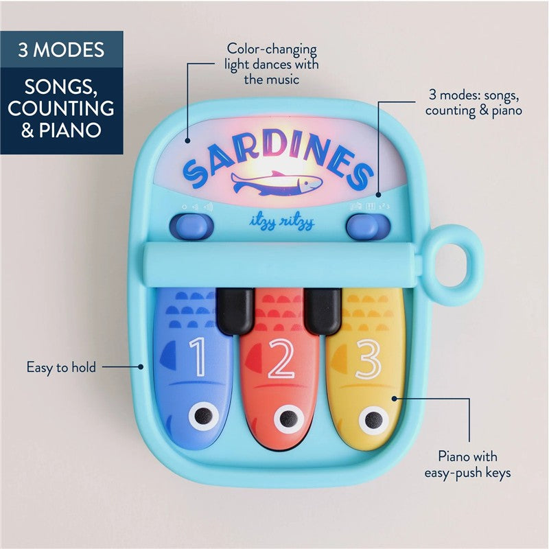 Itzy Ritzy Bitzy Tunes™ Sardines Light-Up Interactive Piano Toy Image 3