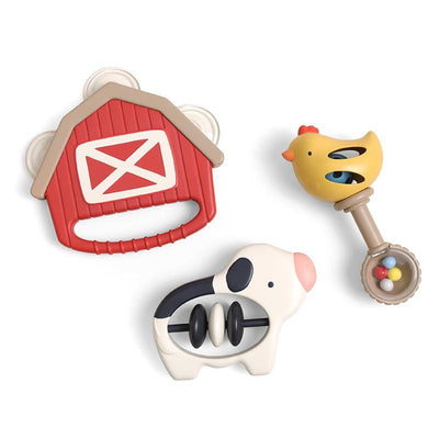 Itzy Ritzy Bjamboree Rhythm & Rattle Gift Set Farm Image 1