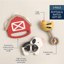 Itzy Ritzy Bjamboree Rhythm & Rattle Gift Set Farm Image 5
