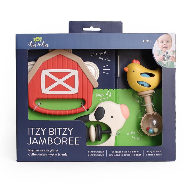 Itzy Ritzy Bjamboree Rhythm & Rattle Gift Set Farm Image 9