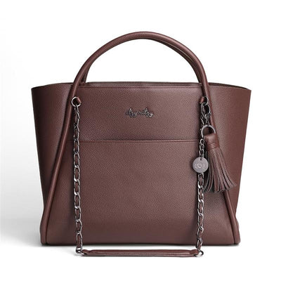 Itzy Ritzy - Boss Tote™ Diaper Bag With Changing Pad Espresso Image 1