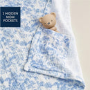 Itzy Ritzy Breastfeeding Cover - Blue Toile Image 6