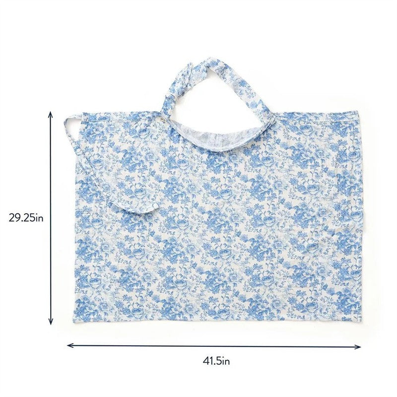 Itzy Ritzy Breastfeeding Cover - Blue Toile Image 7
