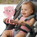 Itzy Ritzy Breeze 3-Speed Stroller Fan - Pink Bear