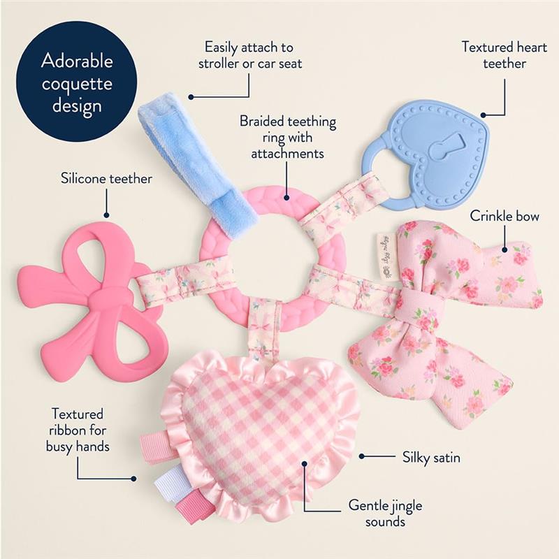 Itzy Ritzy Busy Ring Teething Activity Toy Coquette Image 3