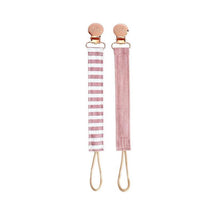 Itzy Ritzy Clip Linen PAcifier Strap Pink Image 1