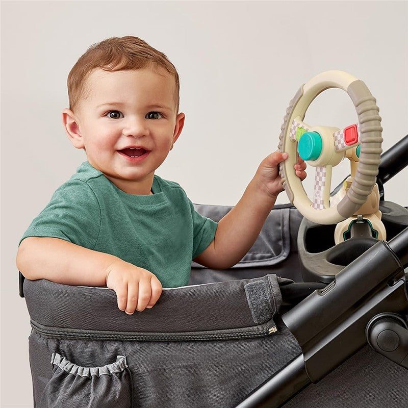 Itzy Ritzy Driver Travel Steering Wheel - Taupe Image 3