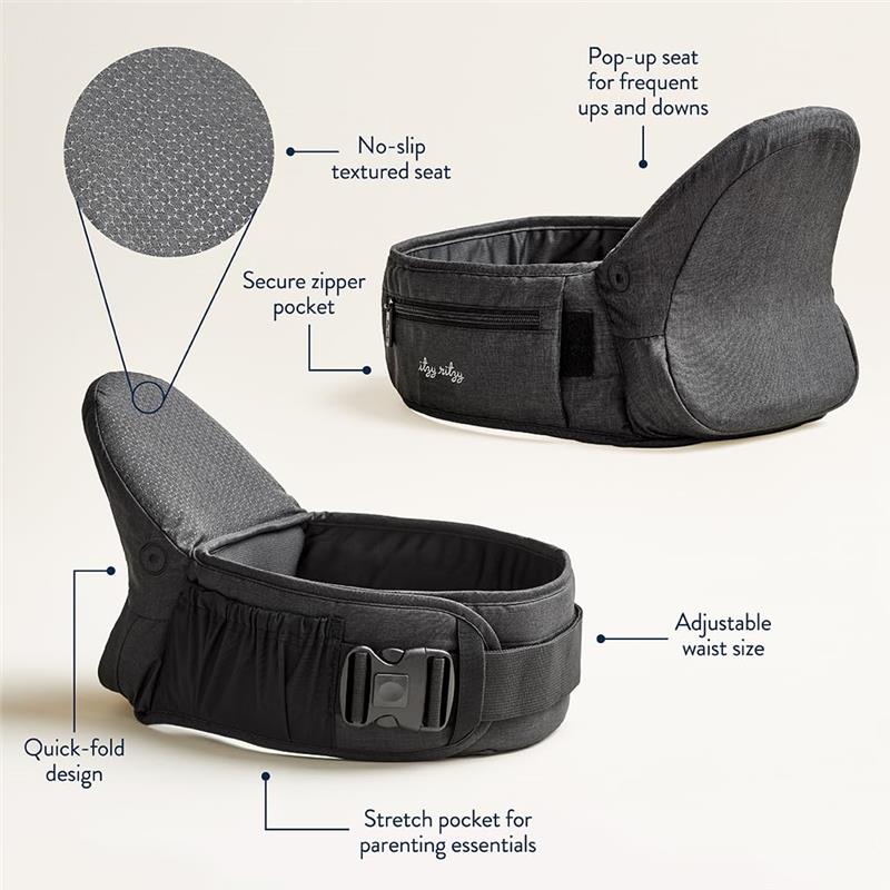 Itzy Ritzy - Hip Seat Baby Carrier 3 Ways to Hold & Support Babies Image 5
