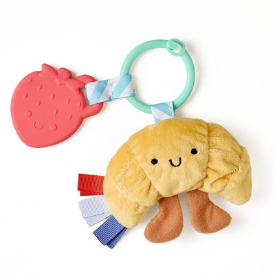 Itzy Ritzy - Infant Toy & Teether Itzy Pal Baby Teething Toy Includes Lovey, Croissant Image 1