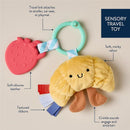 Itzy Ritzy - Infant Toy & Teether Itzy Pal Baby Teething Toy Includes Lovey, Croissant Image 3