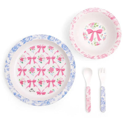 Itzy Ritzy - Itzy Bistro 4Pk Dining Set, Robbons & Roses Image 1