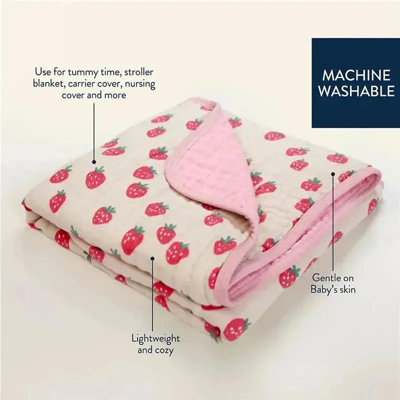 Itzy Ritzy - Itzy Blanket™, Strawberries + Cream Image 6