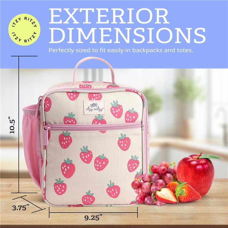 Itzy Ritzy Itzy Lunch Box™ Toddler Bag, Strawberries and Cream Image 5