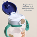 Itzy Ritzy Itzy Sips straw cup in Giddy Up design, featuring a weighted silicone straw and snap-close lid.